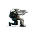Sticker Militaire Français Armée de Terre Forces Spéciales à Genou - Autocollant Vinyle, Imperméable & Anti-UV