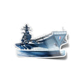Sticker Porte-Avions Charles de Gaulle Marine Nationale - Emblème Naval en Vinyle Résistant