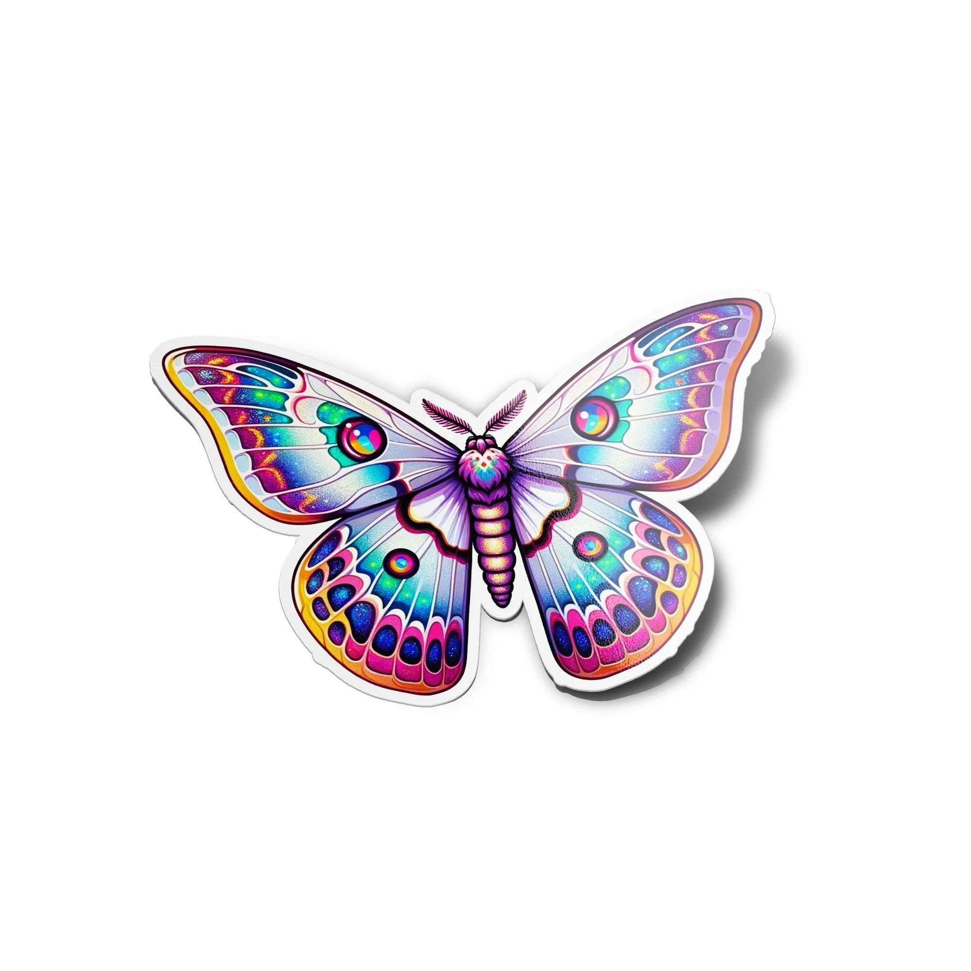Sticker Mite de Lune Papillon Enchanté - Vinyle Haut de Gamme Résistant aux Intempéries