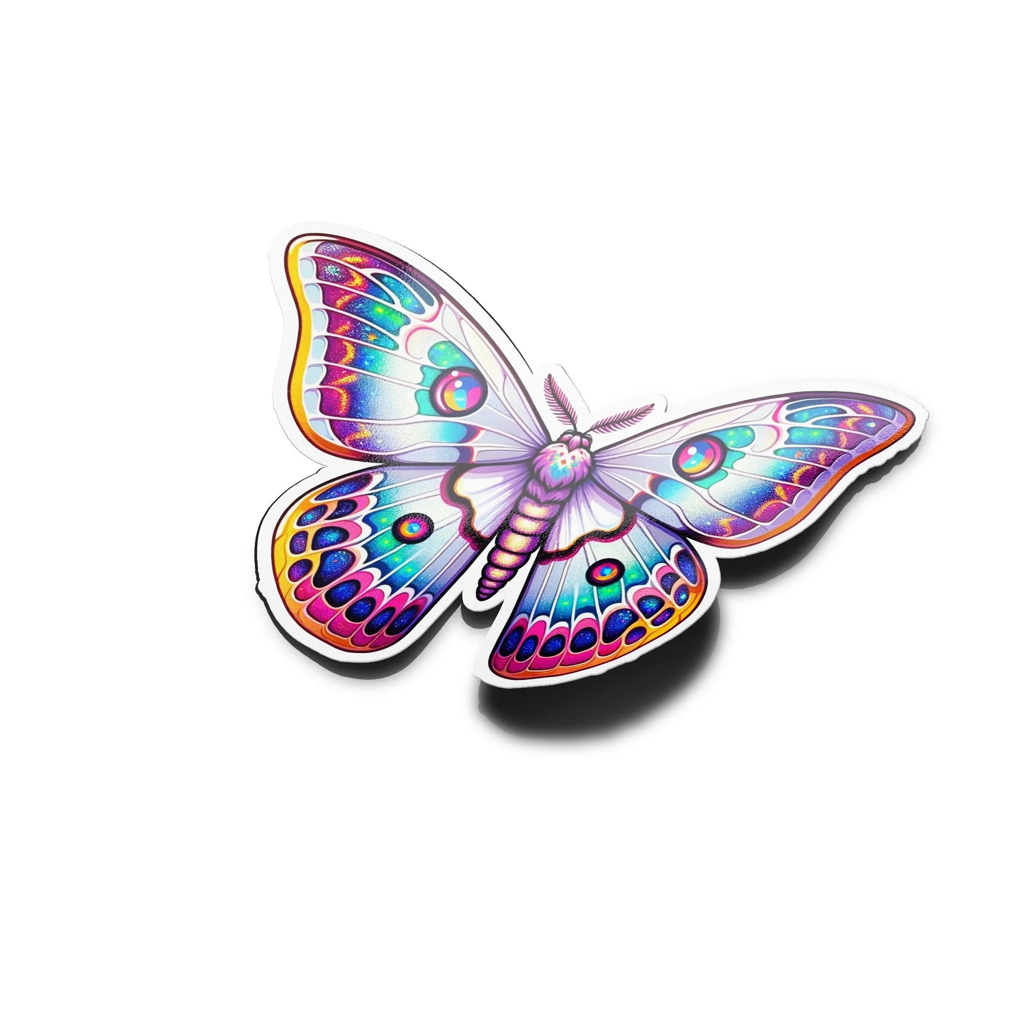 Sticker Mite de Lune Papillon Enchanté - Vinyle Haut de Gamme Résistant aux Intempéries