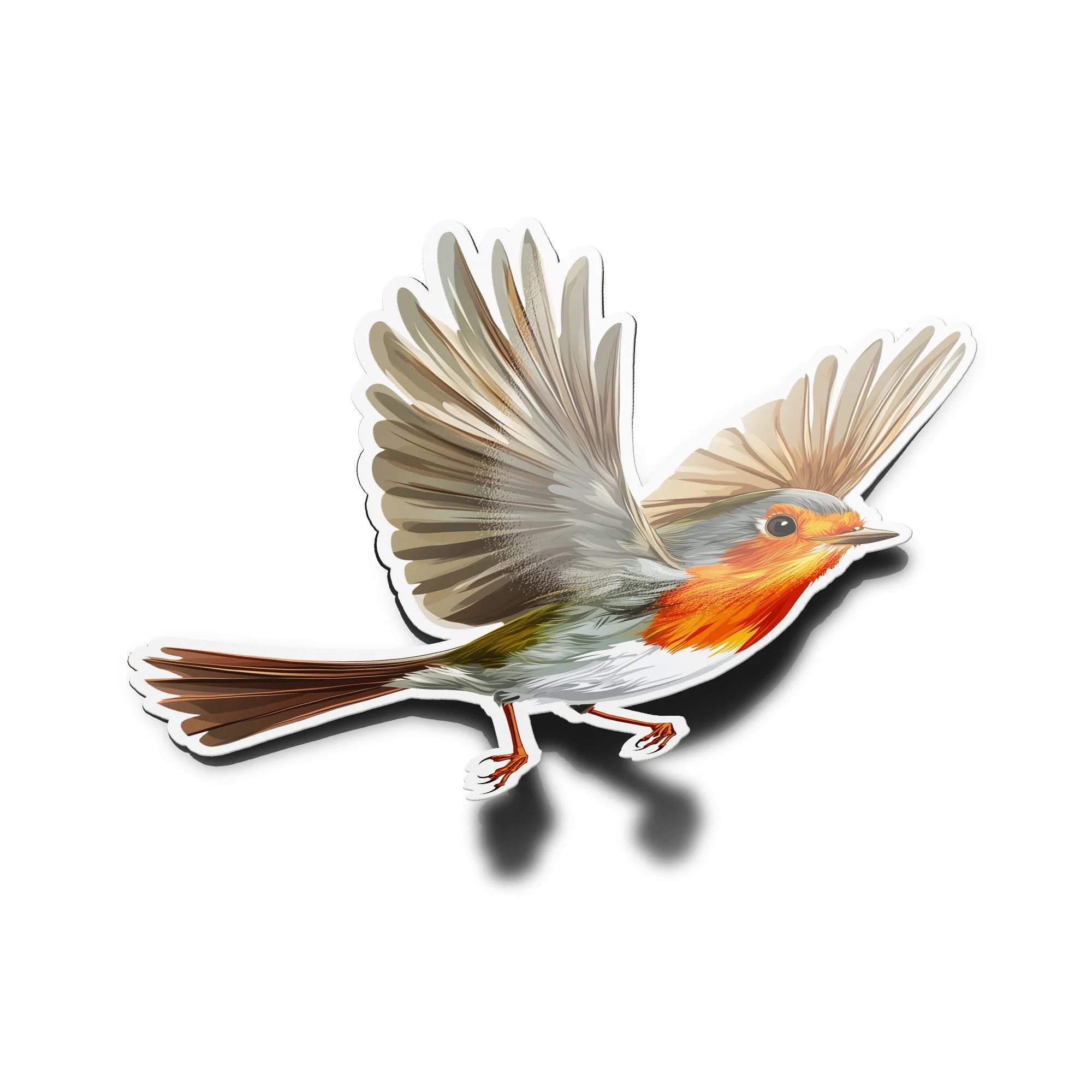 Sticker Vinyle Rouge-Gorge – Autocollant Oiseau Décoratif – Waterproof & Résistant UV – Nature & Faune
