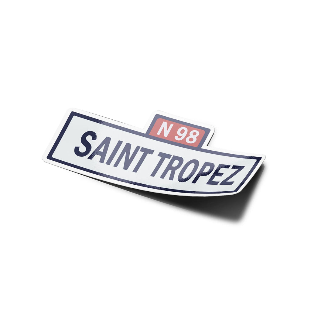 Sticker Vinyle Panneau 'Saint Tropez N98' Ville France – Résistant eau et UV - Souvenir