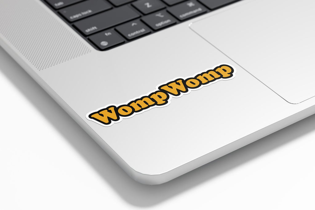 Sticker vinyle Womp Womp sarcastique et drôle | Autocollant résistant eau et UV | Découpe à la forme