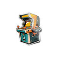 Sticker Vinyle Borne d'Arcade – Style Rétro Gaming & Vintage (6x9 cm)