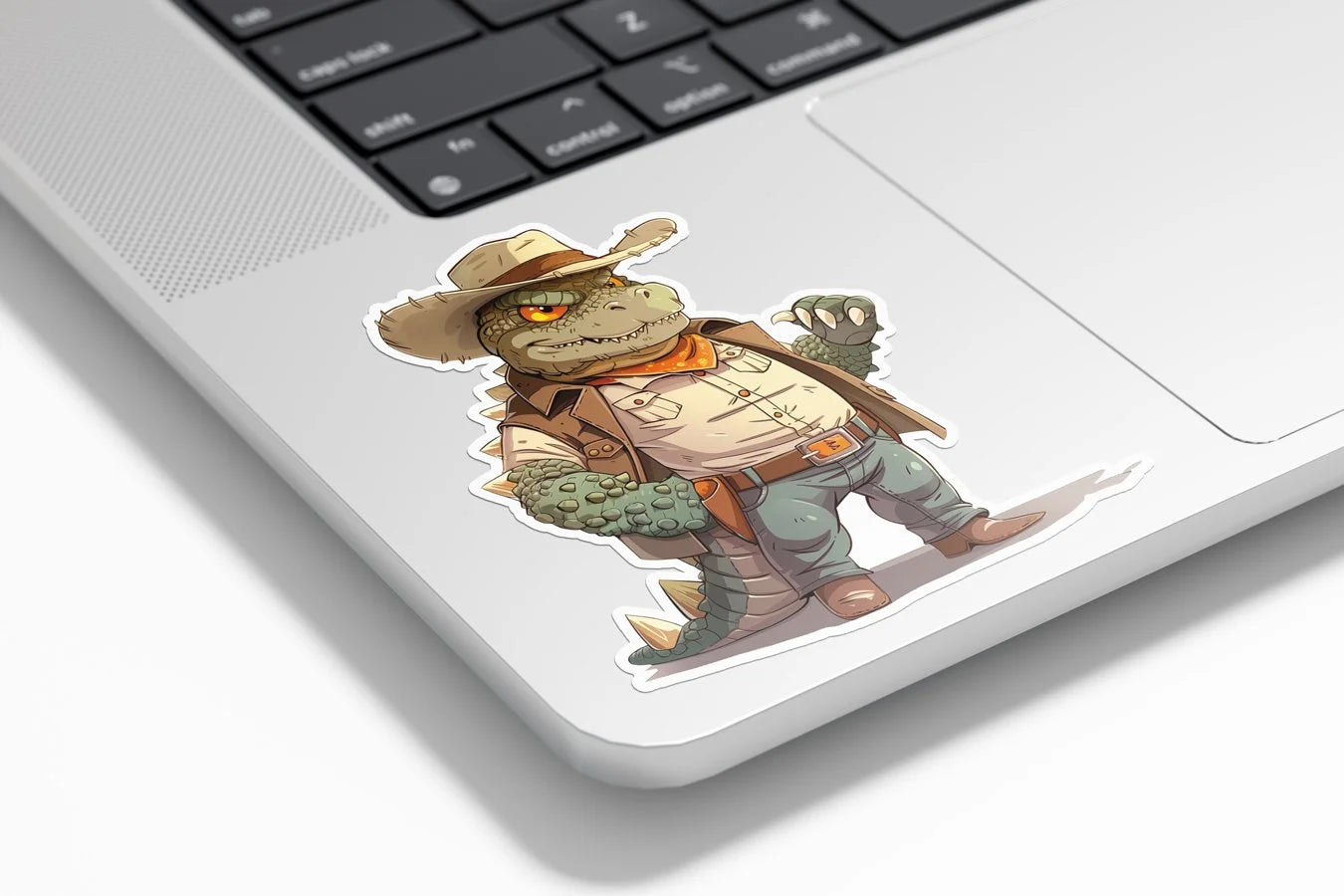 Sticker Vinyle Découpé – Crocodile Cowboy Western