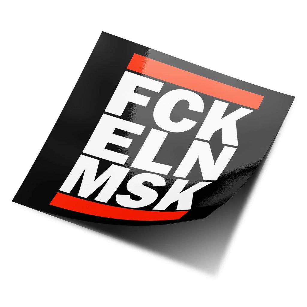 Sticker Vinyle FCK ELN MSK | Message Sarcastique & Protestataire | Autocollant Étanche et Résistant aux UV