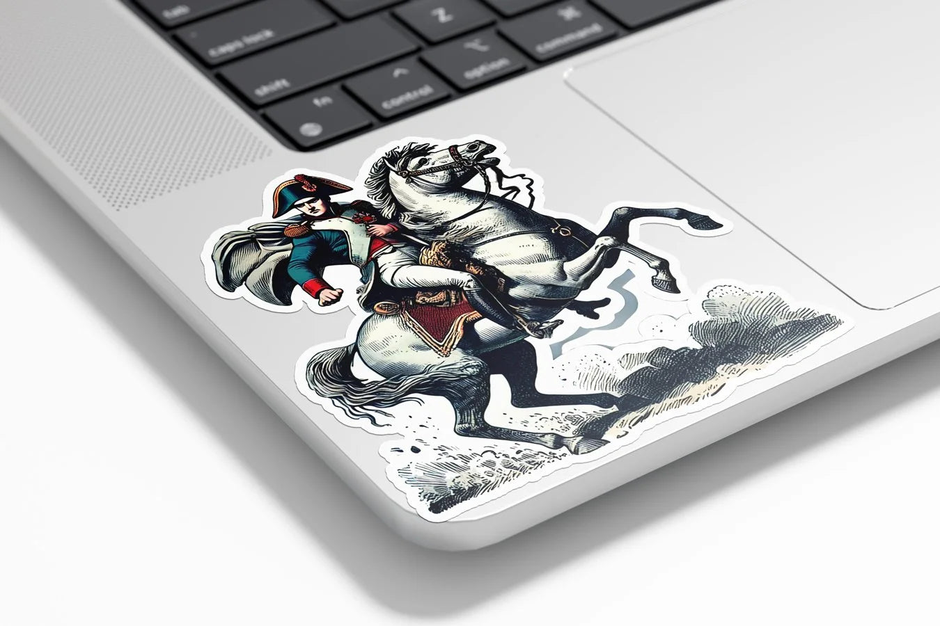 Sticker vinyle Napoléon Bonaparte sur son cheval – Histoire de France – Autocollant résistant eau & UV