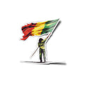 Sticker Vinyle Rasta – Autocollant Drapeau Rastafari & Reggae – Waterproof & Résistant UV