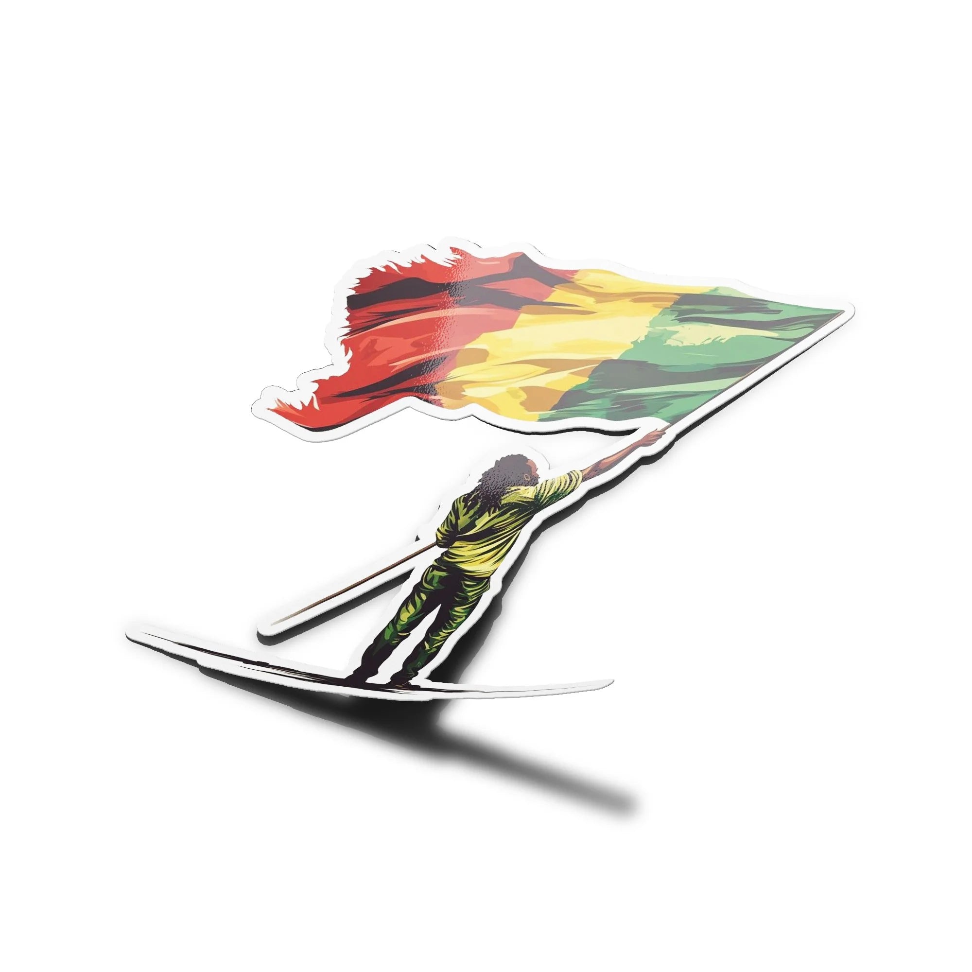 Sticker Vinyle Rasta – Autocollant Drapeau Rastafari & Reggae – Waterproof & Résistant UV