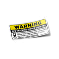 Sticker Vinyle Antivol Voiture - Warning GPS Tracking System Equipped - Résistant Eau & UV, Découpé à la Forme