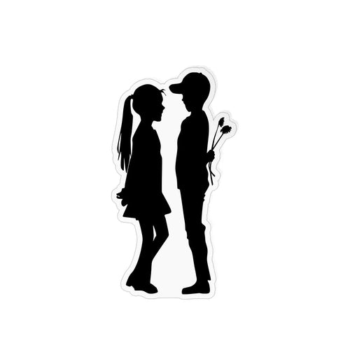 Couple Romantique Amour et Rose