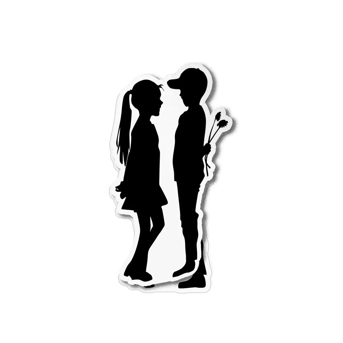 Couple Romantique Amour et Rose