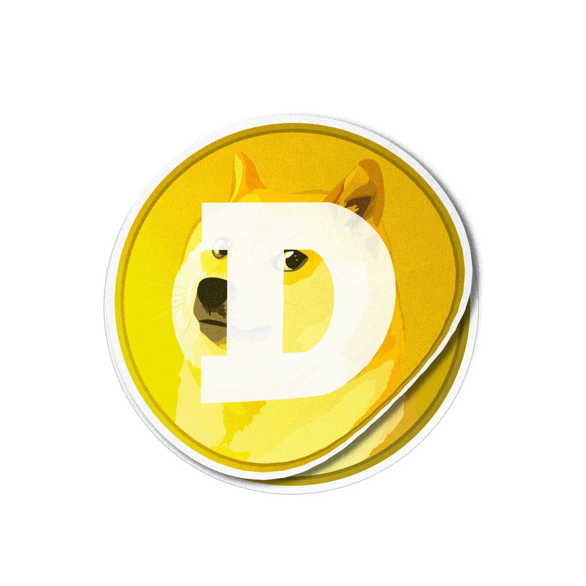 Stickers Dogecoin Logo Doge Cryptomonnaie Shiba