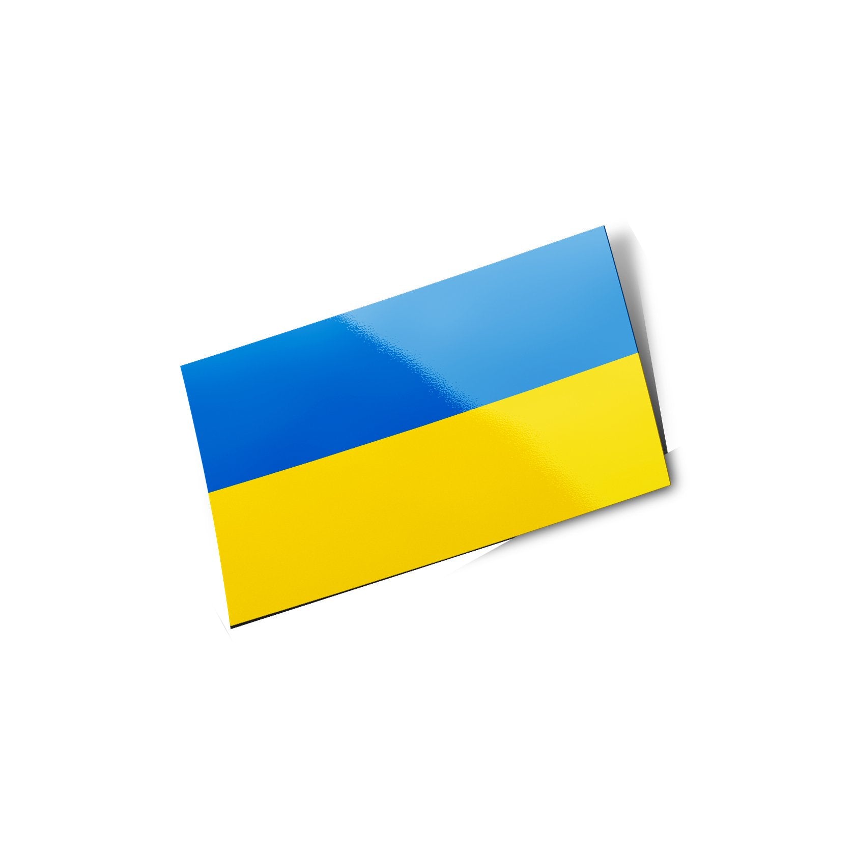 Stickers Drapeau Ukraine jaune et bleu rectangle