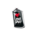 Sticker Bombe de peinture 'LOVE SPRAY' 2 Noir graffiti graff vandal - Vinyle Premium Résistant Eau & UV