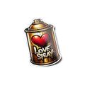 Sticker Bombe de peinture 'LOVE SPRAY' 3 Or graffiti graff vandal - Vinyle Premium Résistant Eau & UV