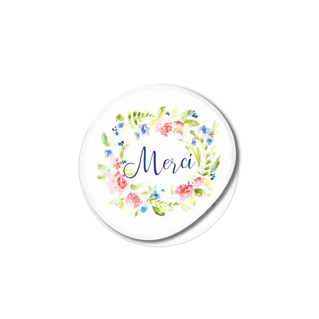Merci avec des fleurs