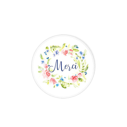 Merci avec des fleurs