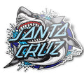 Stickers Santa Cruz skate requin découpé à la forme